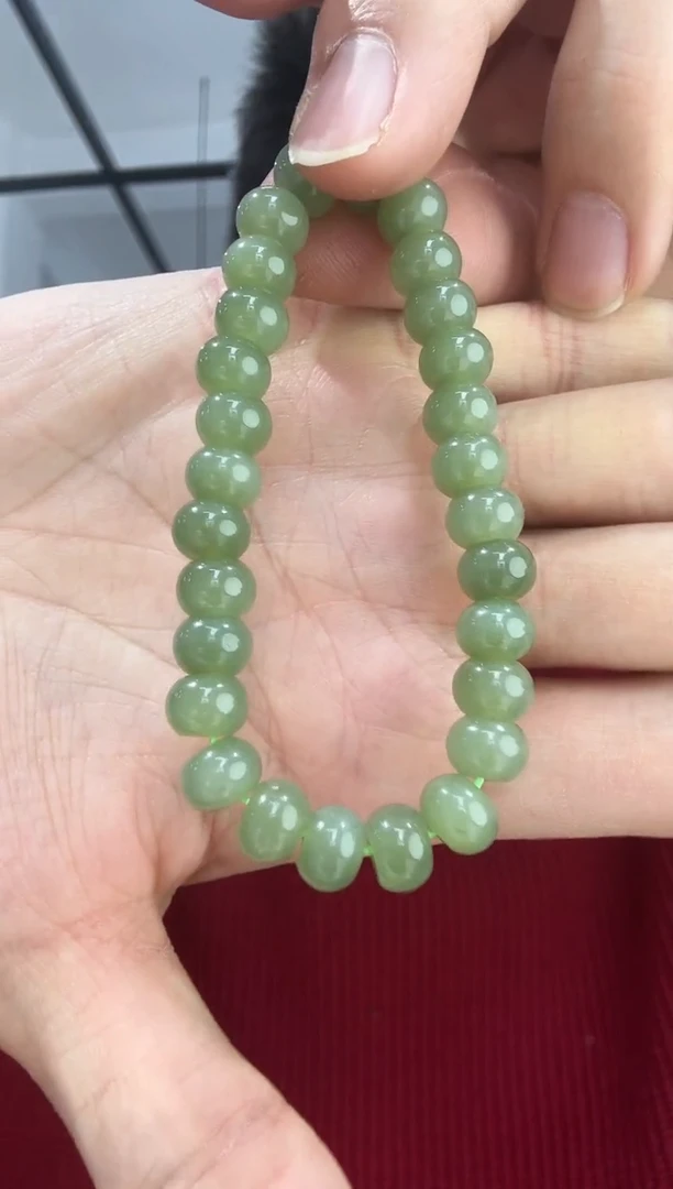 未镶嵌手串和田玉算盘珠手串