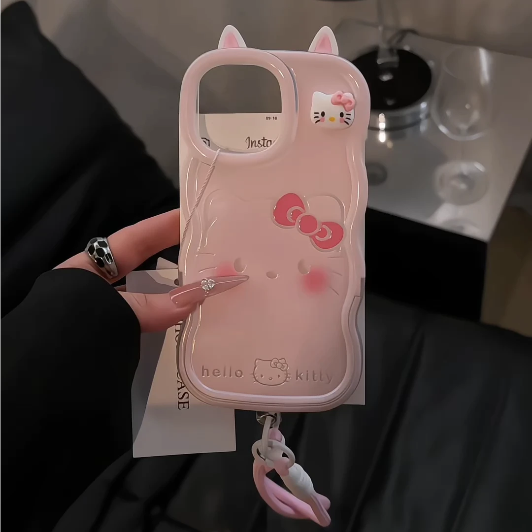 适用苹果15pro手机壳iPhone14pm波浪支架华为mate60小众p40可支撑