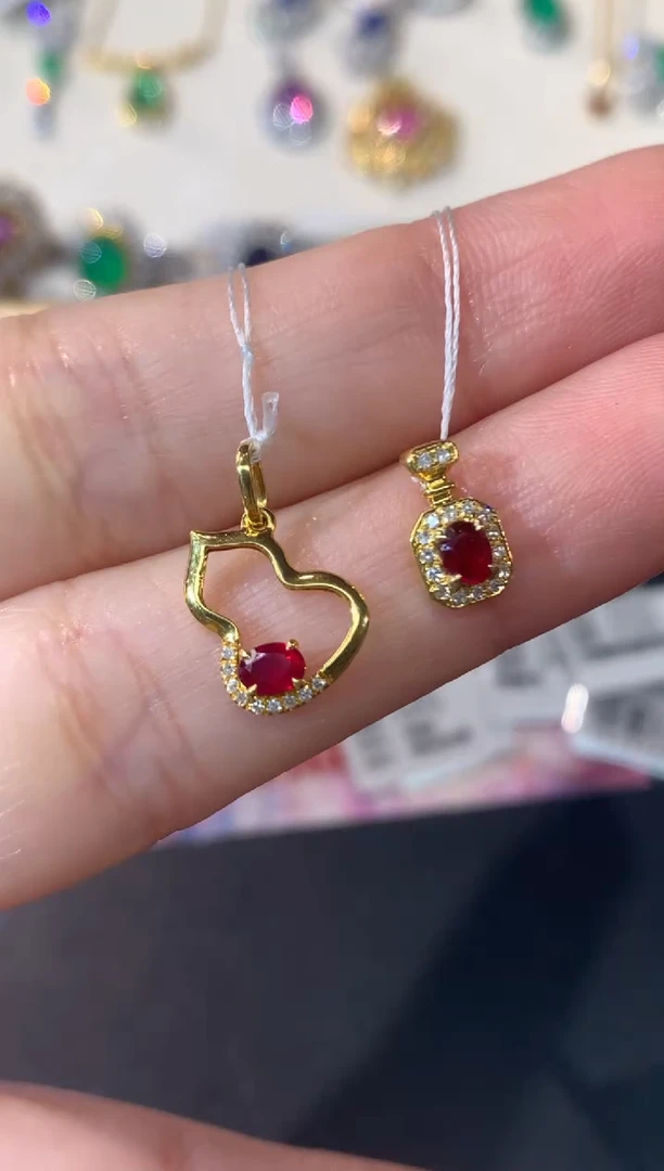 18K金镶嵌吊坠（不含链）红宝石Q110|多样性发其一|1280