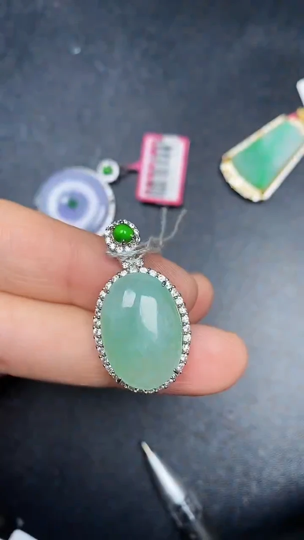 银S925镶嵌戒指翡翠3170