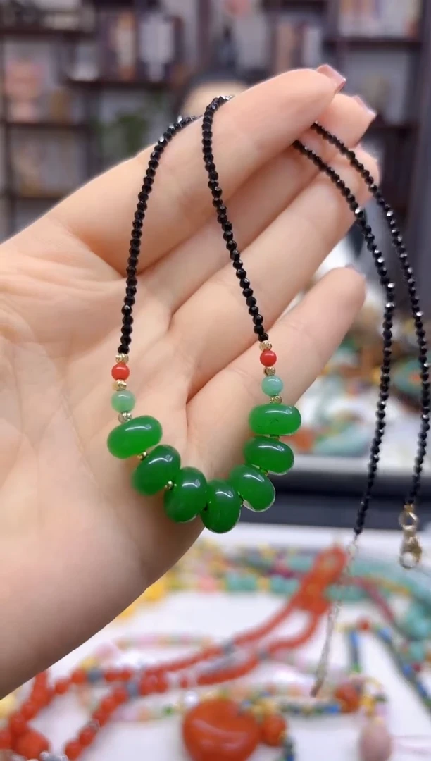 【闪购商品】翡翠颈饰未镶嵌DIY款X365