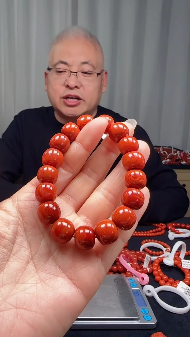 未镶嵌多样性发一件南红玛瑙13mm瓦西火焰纹精工老型单圈