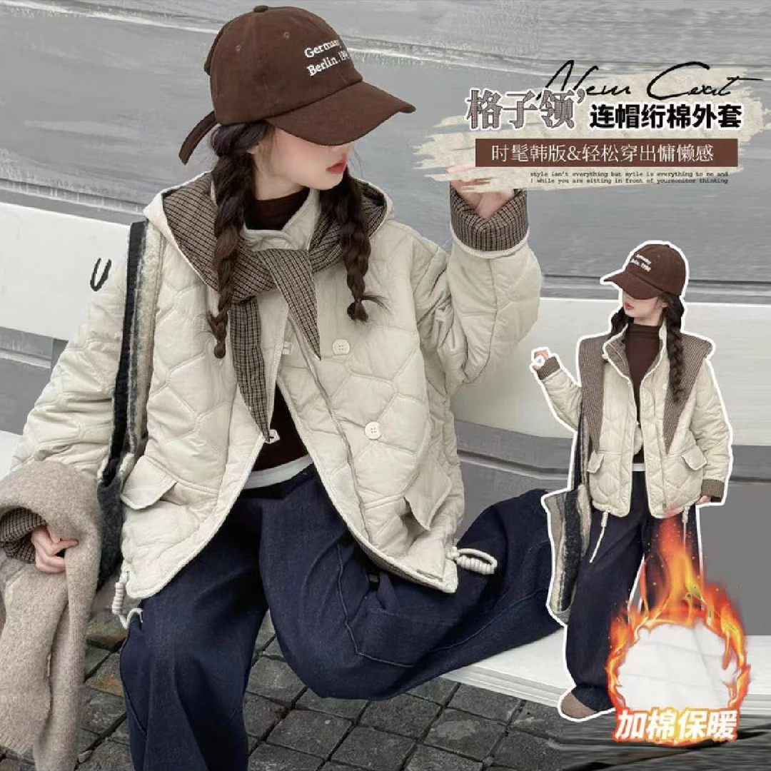 女童秋冬装外套2025新款儿童洋气加厚女大童冬季时髦上衣QSC2464