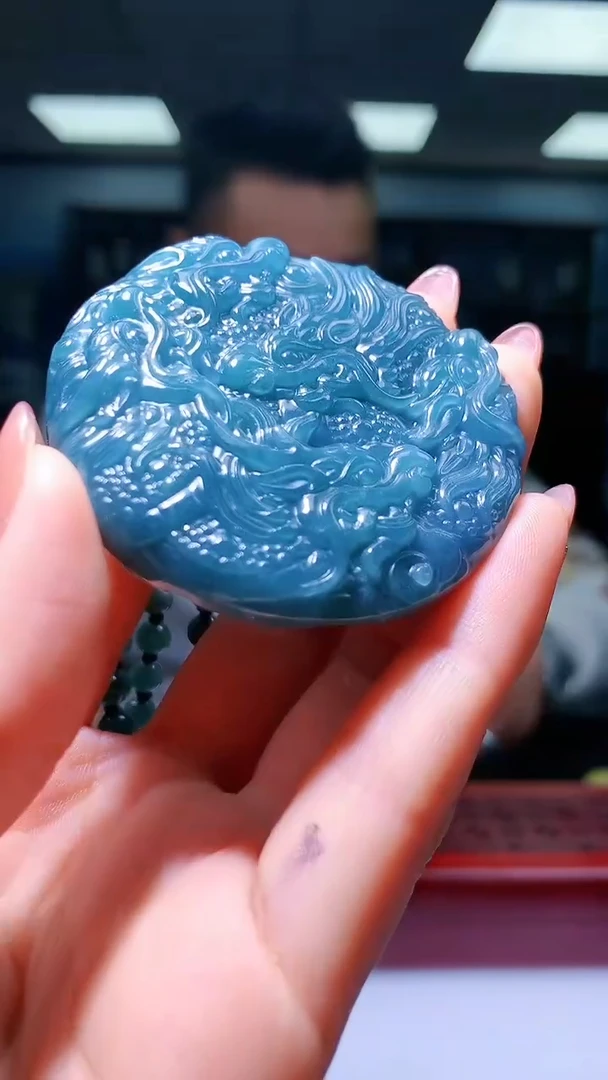 【闪购商品】定制翡翠未镶嵌1052hm-毛货挂件(赠珠链）35