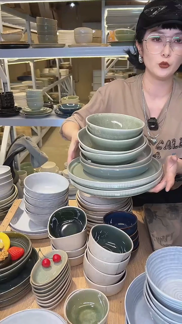 瓷111高温釉下彩陶瓷餐具默认微瑕