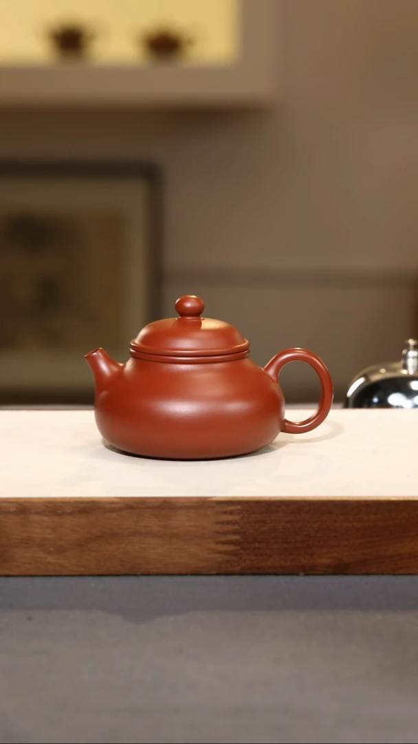 【闪购商品】紫砂茶壶容天·礼-朱泥-135cc