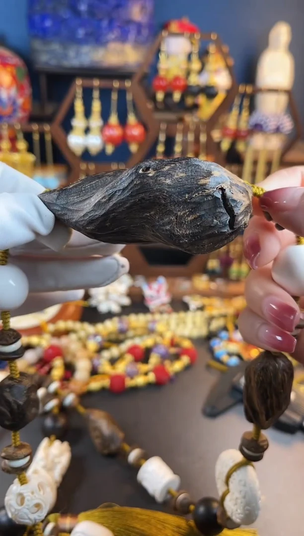 【闪购商品】黑色珐琅景泰蓝设计师款珠子