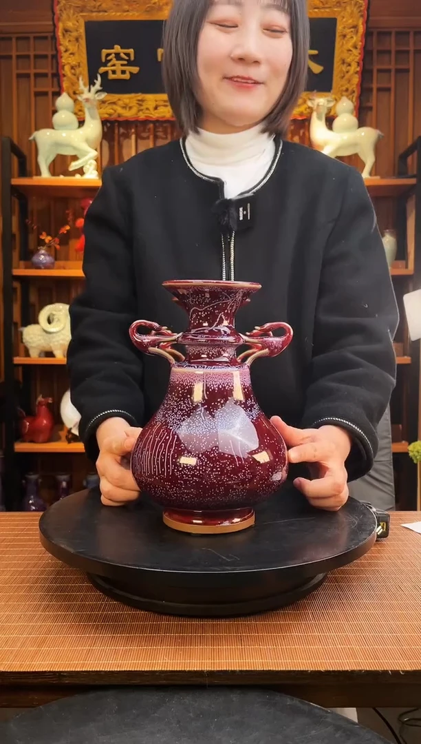 【闪购商品】摆件大宋官窑【双鹤瓶】双鹤朝阳，富贵满盈