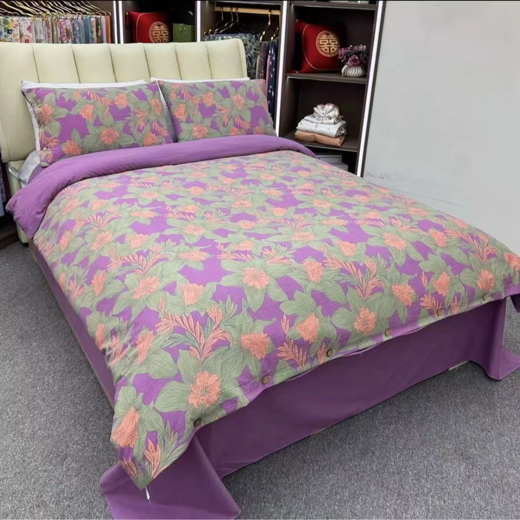 【MS】轻奢复古双层纱四件套--清莹花香2