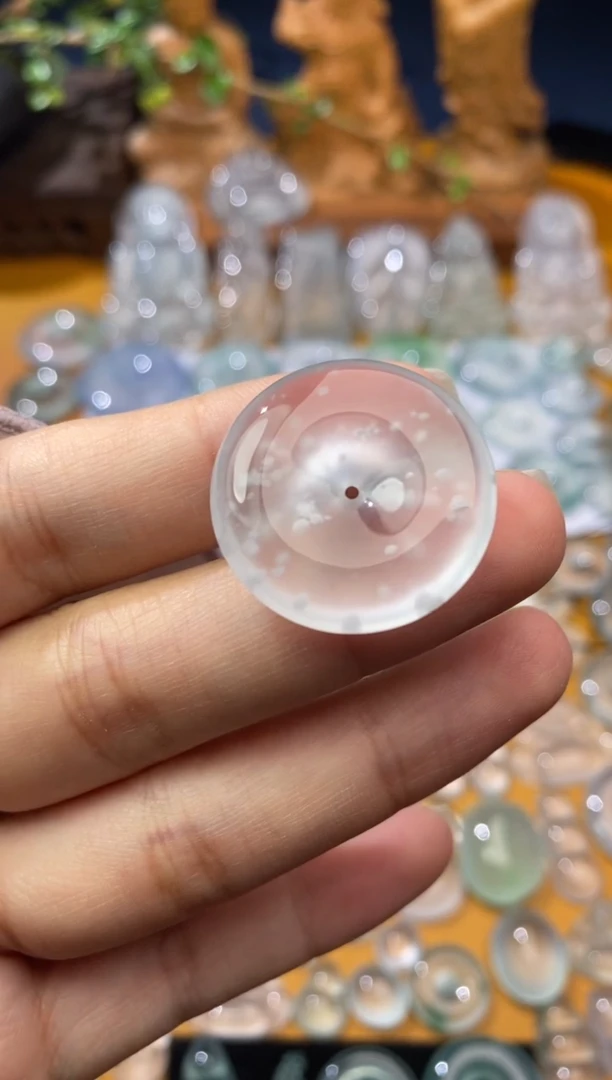 翡翠未镶嵌颈饰平安扣25.8*5.4