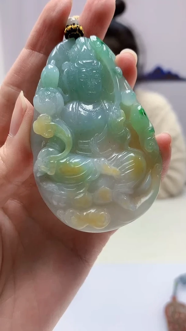 【闪购商品】定制翡翠未镶嵌4902zm-毛货挂件人物228