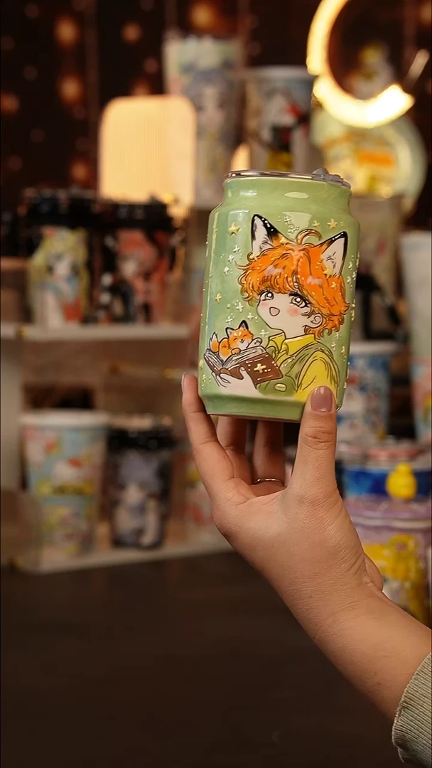 (玉泥）景德镇手工手绘文创陶瓷杯
