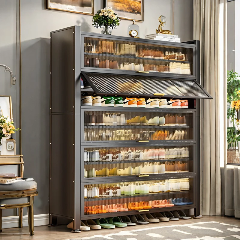 钢制大容量鞋柜新款2025爆款家用门口室内大容量多层玄关柜鞋柜