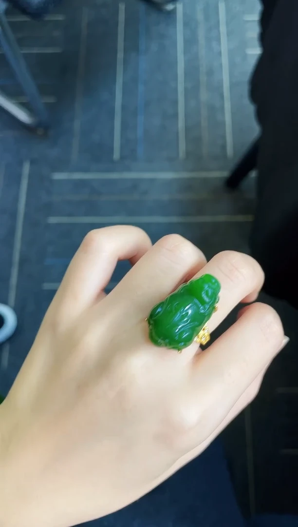 【闪购商品】和田玉戒指银S925镶嵌多样性发一