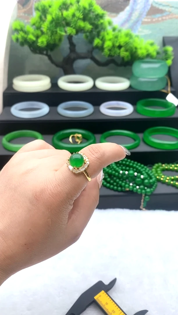 非金属珐琅精美可调节戒指