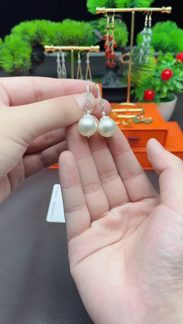 耳饰银S925镶嵌拼合珍珠（马贝珠）239