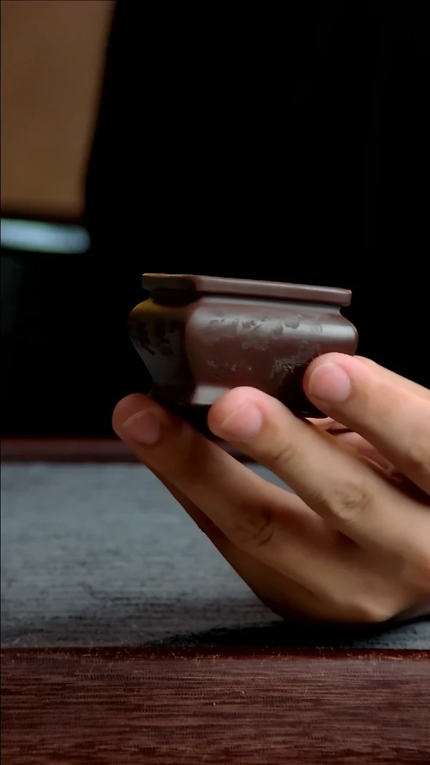 紫砂花盆3.8*2.5内径尺寸