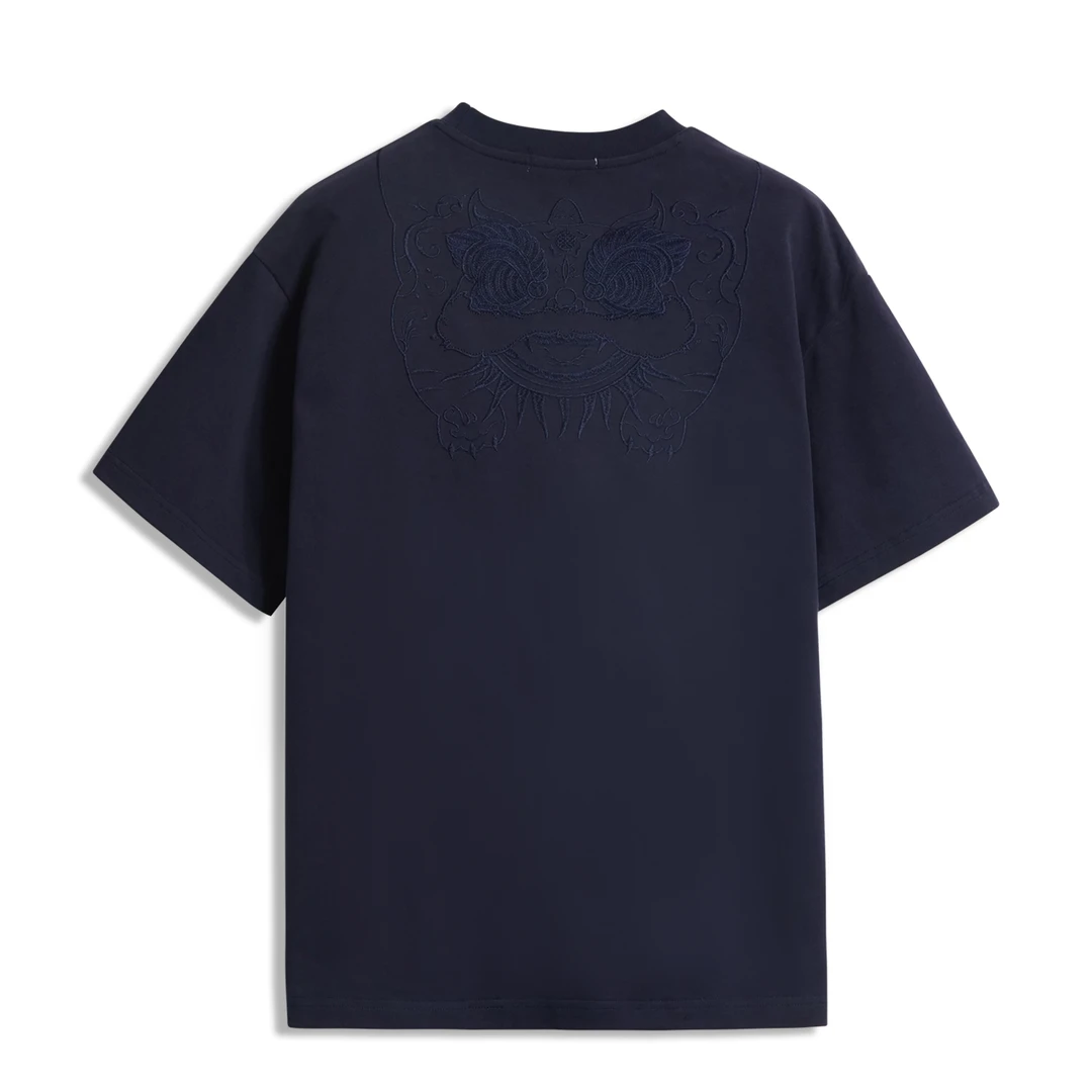 【NXX】2025夏季新年醒狮重磅刺绣工艺男女同款休闲圆领短袖情侣