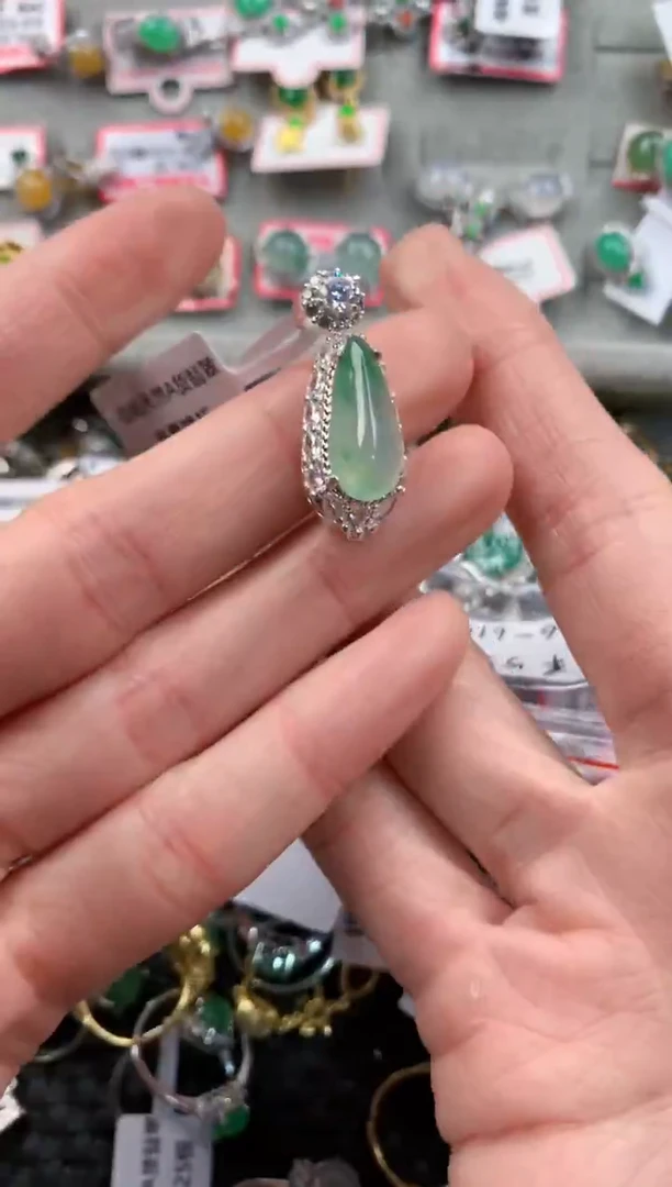 银S925镶嵌戒指翡翠666666   4