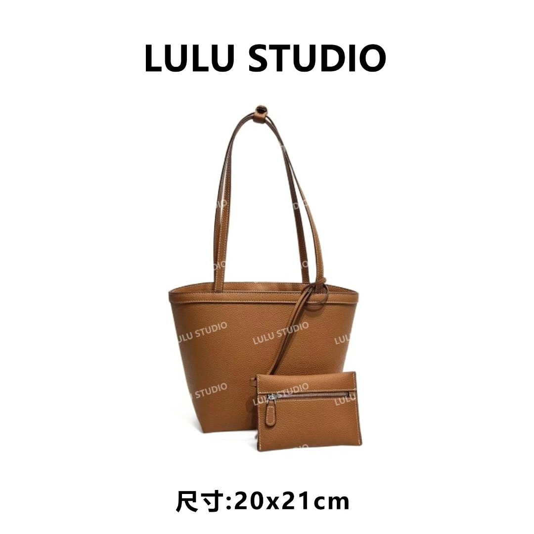 【RAIN.CUN】XKY-1352-棕色气质时尚百搭简约斜跨轻奢女包