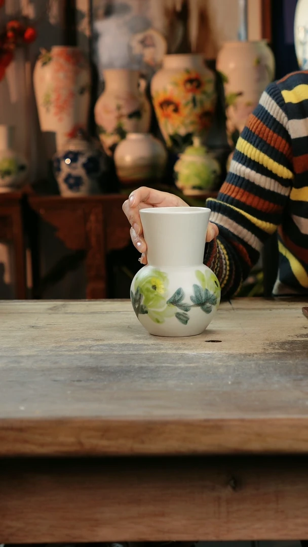 【闪购商品】瓷片景德镇纯手工釉下彩精品花瓶