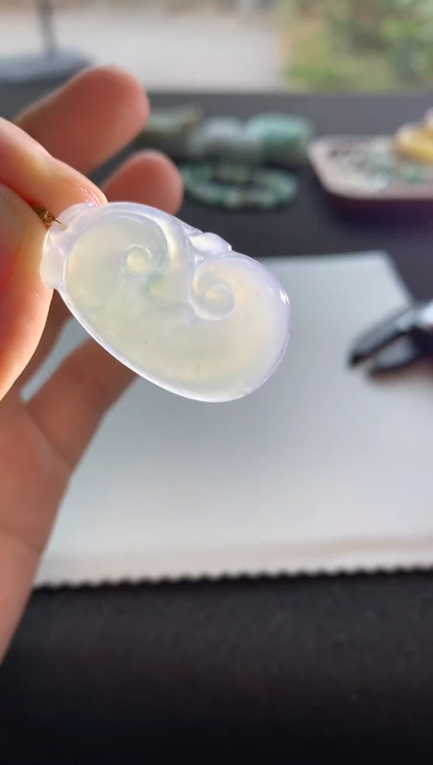 未镶嵌挂件翡翠如意F534