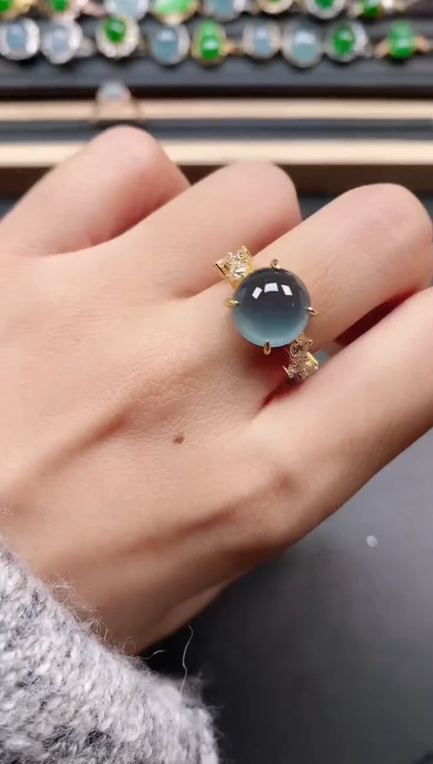 银S925镶嵌戒指翡翠111111111