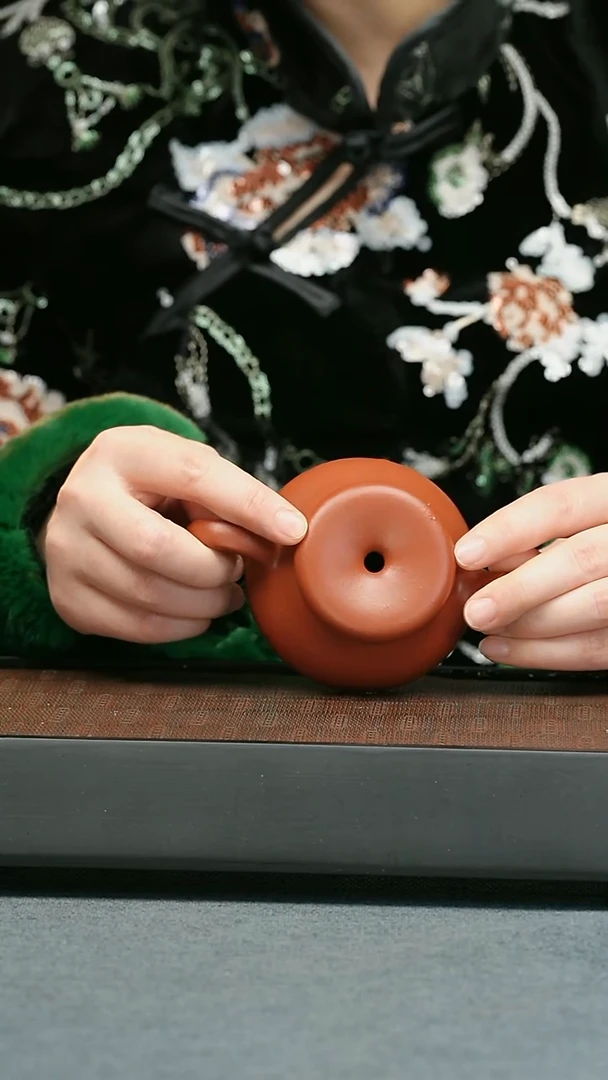 【闪购商品】紫砂茶壶五堂 平安扣-朱泥