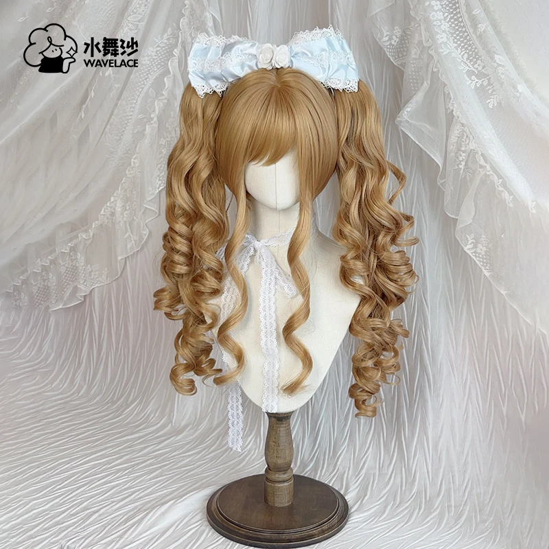 【古早洋娃娃】水舞沙Lolita可爱虎口夹双马尾假发cos二次元假发套