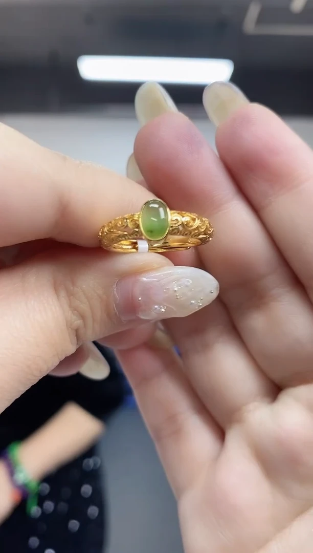 【闪购商品】和田玉戒指未镶嵌多样性发其一颜色微差