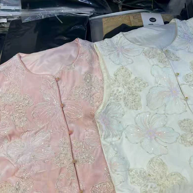 【好鑫晴】2025秋季新款新中式直襟拼接毛毛马甲女国风大码宽松坎肩