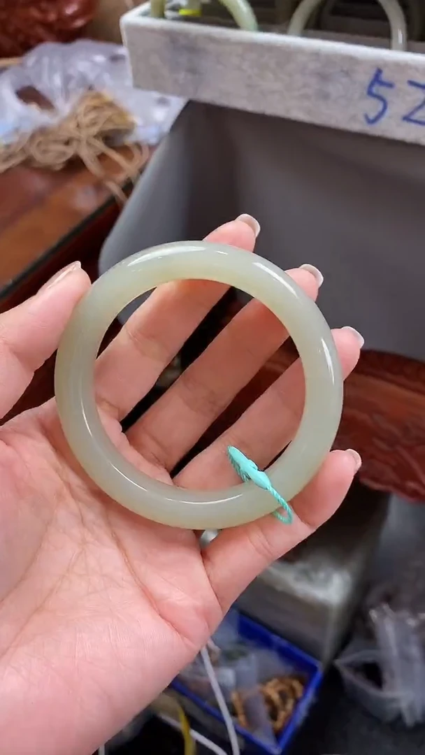 未镶嵌手镯和田玉若*上和田玉青海料手镯58.8mm