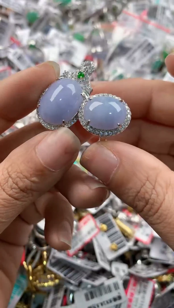 银S925镶嵌戒指翡翠999----9
