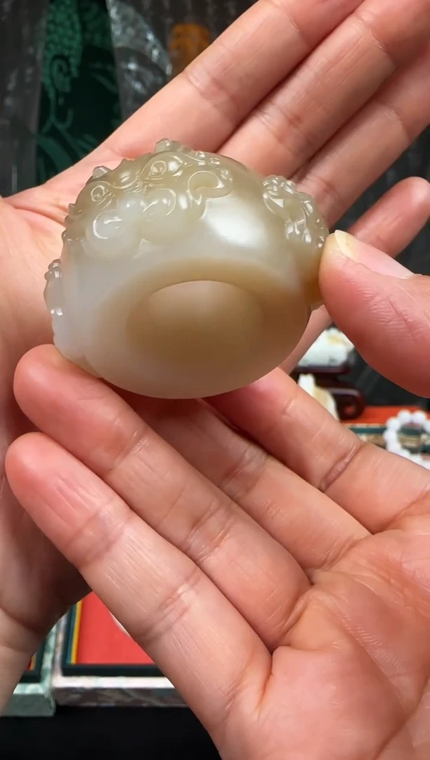 未镶嵌和田玉把件山***3扳指