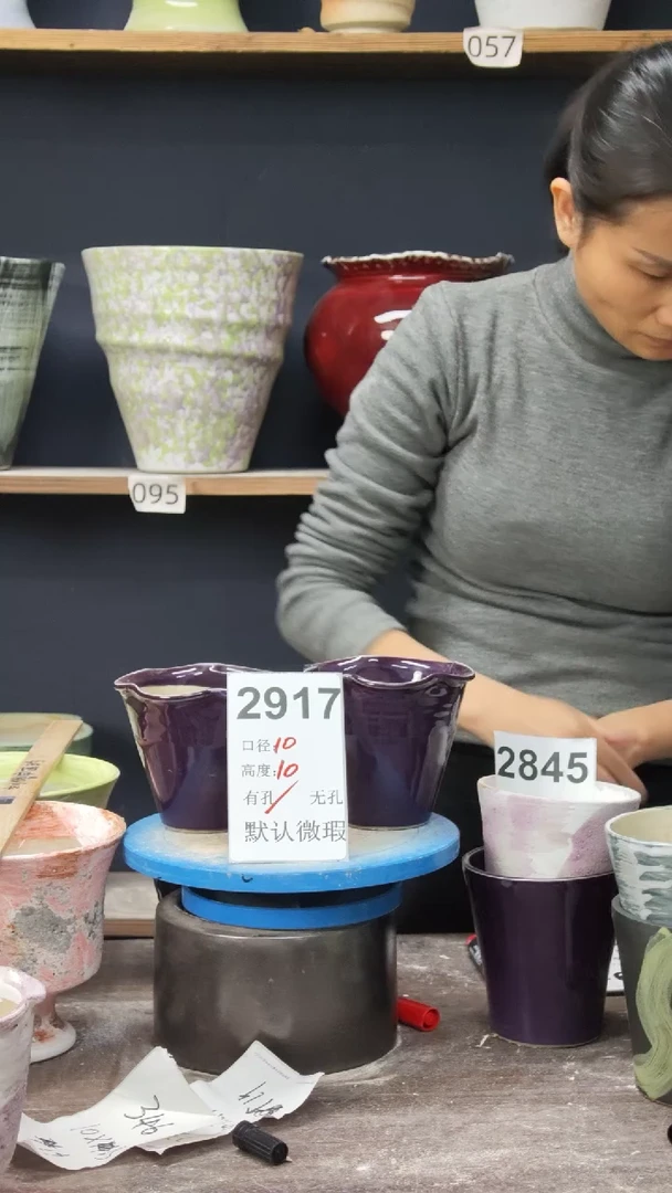 景德镇花盆默认微瑕2917