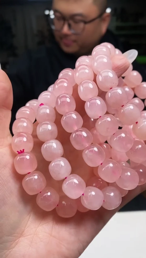 【闪购商品】水晶手串未镶嵌粉水晶老型珠多样性发其一