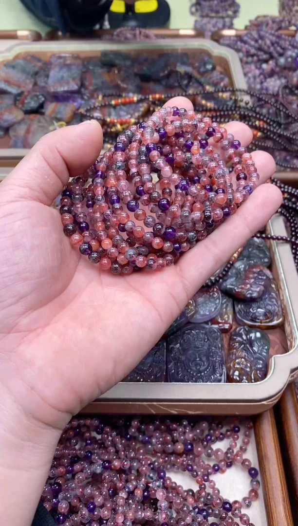 未镶嵌手串水晶超七手串  多样性发一