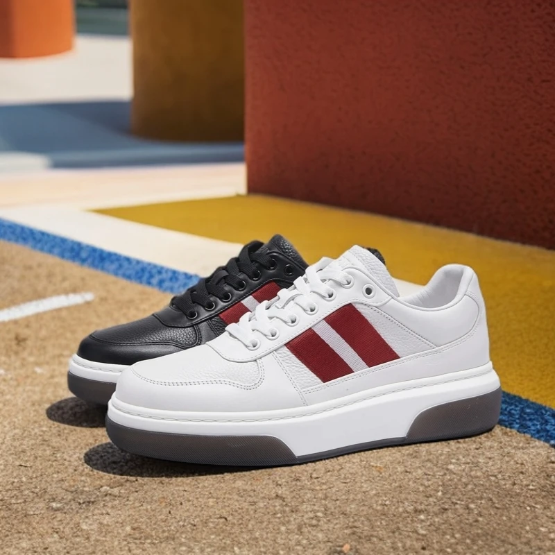 【大牌来袭】奢品级真皮透气商务夏季滑板鞋低帮皮鞋板鞋休闲男鞋