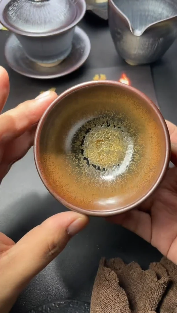 茶盏238（微瑕 叶紫建盏