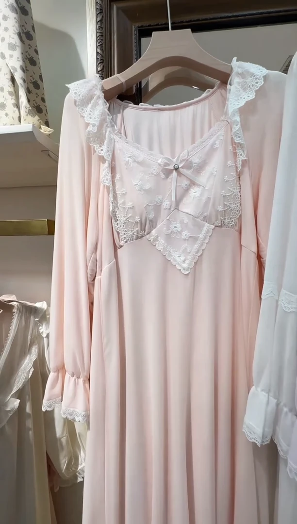 棉类混纺软纱睡裙