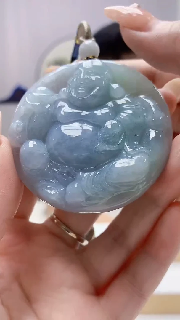 未镶嵌定制翡翠4917DD-毛货挂件40