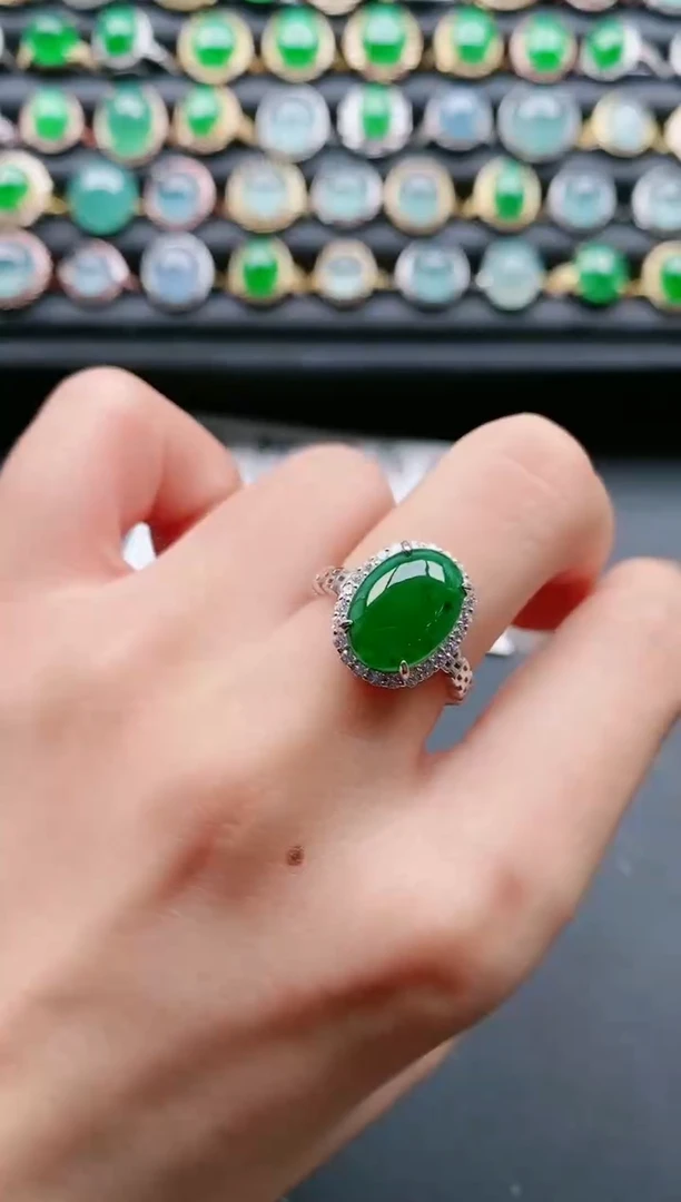 【闪购商品】翡翠戒指银S925镶嵌1111111111