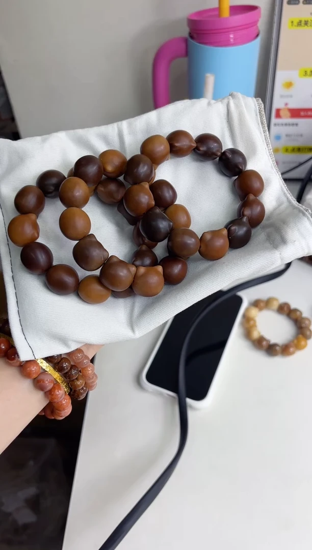 手串菩提根/象牙果沐p45黑猫警长干磨猫猫头18*20mm手串