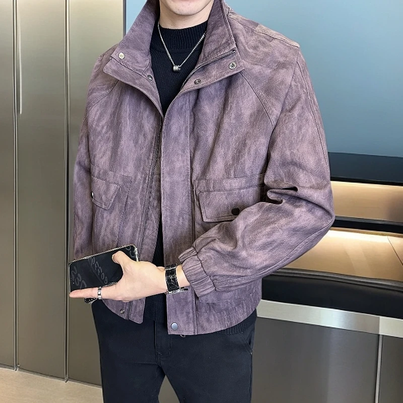 2025新款秋季男士美式复古皮衣外套男潮流时尚高级感上衣机车皮夹