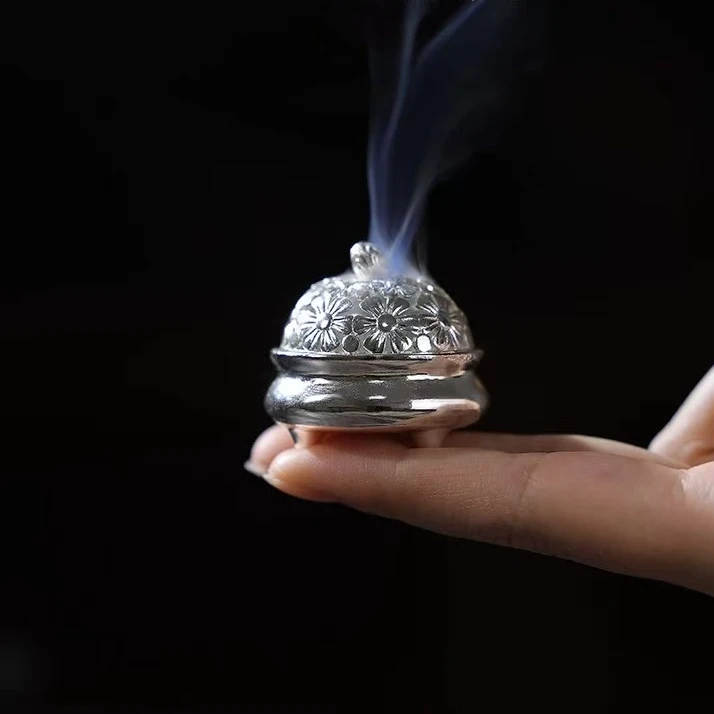 纳兰 仿古镂空小香炉（香器0288）
