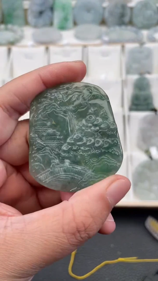 颈饰未镶嵌翡翠天然缅甸翡翠A货297