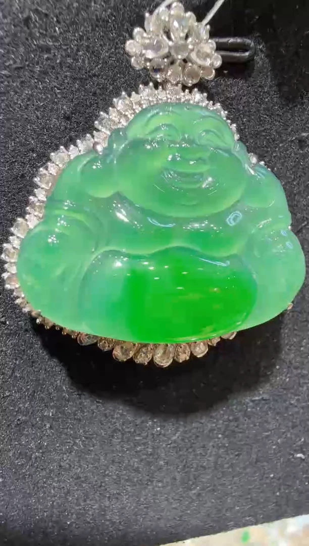 吊坠(不含链)18K金镶嵌翡翠多样性团购发一件