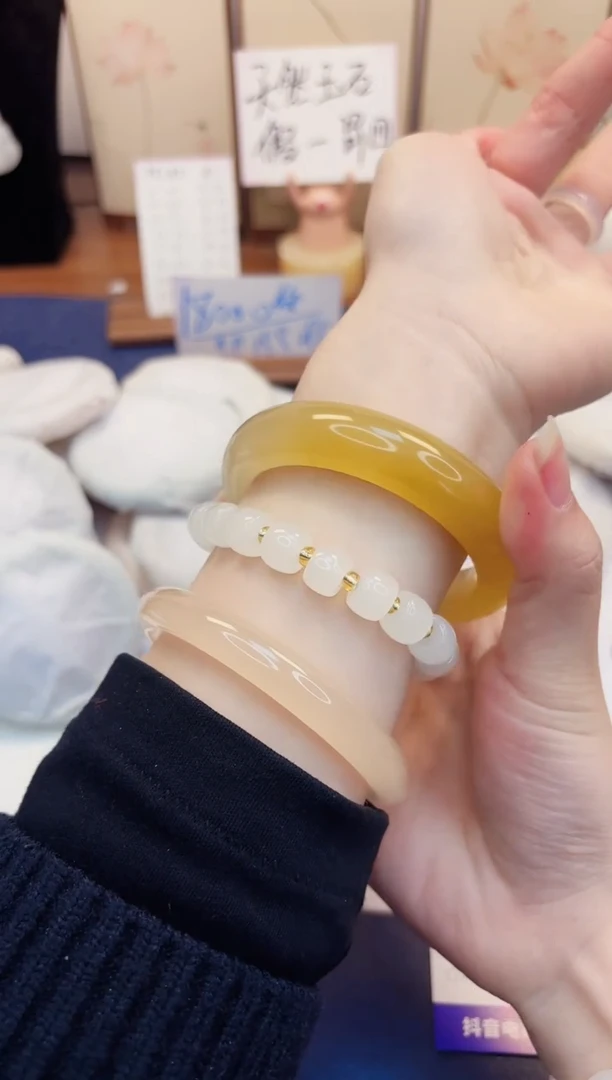 【闪购商品】石英质玉手镯未镶嵌183-财气镯-圈口58
