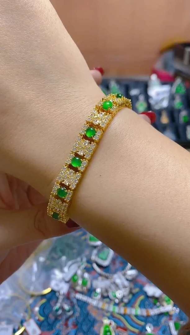 未镶嵌手链翡翠天然A货 假一罚四