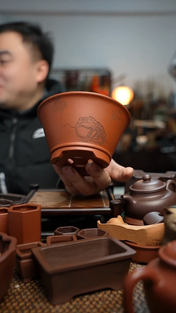 紫砂花盆長木軒精品紫砂
